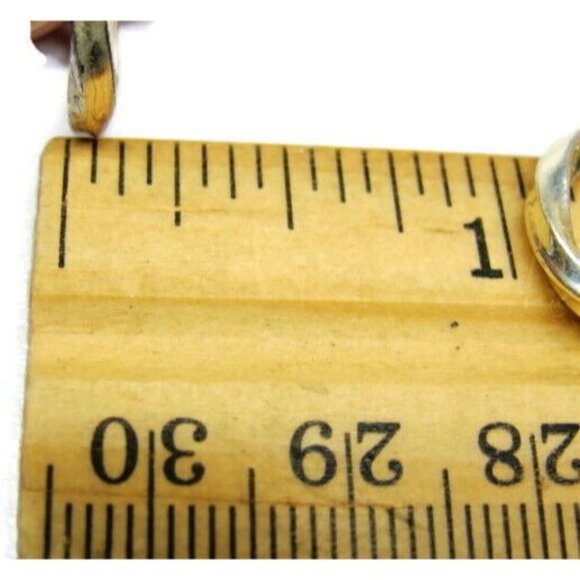 925 Twisted Earrings Hoop Hinge Clasp Sterling Silver Vintage Patina Thailand - Picture 4 of 4